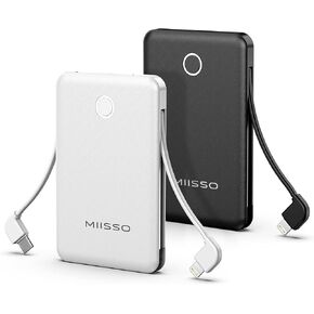 miisso 6000mah Ultra Slim Power Bank, Card Size, Deep Black in Kuwait