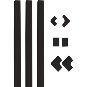 طقم مسار كابل ECHOGEAR على الحائط لإخفاء ما يصل إلى 4 أسلاك - يساعد التثبيت السهل للتقشير والعصا على إخفاء وتنظيم الكابلات من أجهزة التلفزيون المثبتة والإلكترونيات الأخرى - قم بتخصيص إدارة الكابلات الخاصة بك