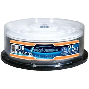 بصري الكم 4X 25 جيجابايت BD-R الأبيض النافثة للحبر قرص الوسائط القابلة للتسجيل بلو راي - 25 قطعة OQBDR04WIP-H in Kuwait