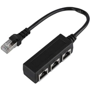 كابل مقسم إيثرنت RJ45، 1 ذكر إلى 3 × أنثى كابل محول مقسم إيثرنت LAN، مقسم توصيل النقل in Kuwait