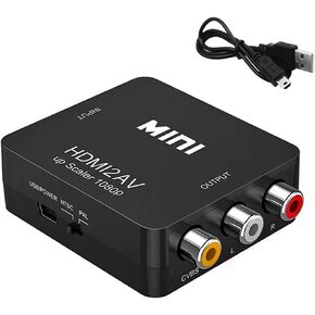 محول RCA إلى HDMI، كابل RCA إلى HDMI، سلك كابل محول AV إلى HDMI، فيديو صوتي مركب 3RCA CVBS إلى 1080P HDMI يدعم PAL NTSC لأجهزة الكمبيوتر المحمول Xbox PS3 PS4 TV STB VHS VCR Camera DVD إلخ in Kuwait