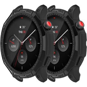 Case Compatible for Amazfit GTR 4 Watch Case Cover Colorful Shock-Proof Silicone Protective Case Shell Protector Sleeve for Amazfit GTR 4 Smartwatch (6colors)