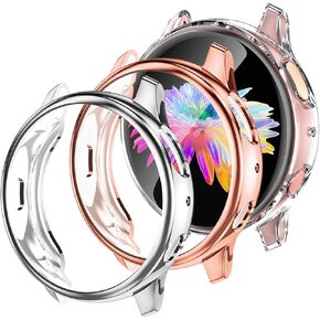 GEAK 3 Pack for Samsung Galaxy Active 2 Watch Case 40mm, Screen Protector Soft Full Cover for Samsung Galaxy Active Smartwatch 40mm Black/Silver/Rose Gold in Saudi Arabia