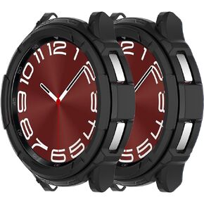 Compatible for Samsung Galaxy Watch 6 Classic 43MM 47MM Case Protective Bumper Cover Case for Galaxy Watch 6 Classic Smartwatch Accessories (43MM, 5Colors)