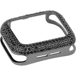 Gorgeous Bling Zircon Crystal Diamond Case Bezel Cover Compatible Apple Watch Series 6 5 4 3 2 1 SE (Black with Black Crystals, 38mm/40mm) in Kuwait