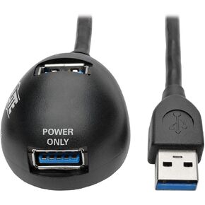 Tripp Lite بطول 6 أقدام 1-port USB 3. 0 كابل تمديد superspeed3 سطح المكتب مقاس M/F (6 'u324 – 006-dsk1), Black in Kuwait