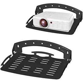 Small Wall Shelf, Floating Shelf Heat Dissipation Design Mini Projector Wall Mount Angle Adjustable Projector Shelf for Wall 90° Foldable 6.6lbs Load Can Hold Projector, Router, Artwork, DVD Black in Kuwait