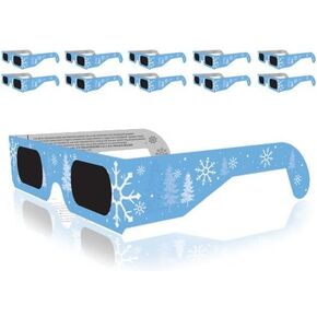 GSM Brands Christmas 3D Glasses - Holiday Specs Transform Lights into Magical Snowflake Image (10 Pack) in Kuwait