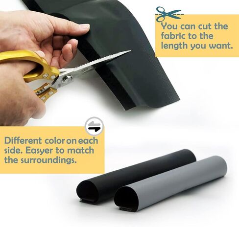 مجموعة اغطية كيبلات من روزويلد مكونة من 4 قطع من منظم الاسلاك مع غطاء لاسلاك التفاف بلاصق فيلكرو وغطاء حماية لادارة الاسلاك للتلفزيون والكمبيوتر والمكتب والمكتب والكمبيوتر الشخصي مرن 19.7 انش in Kuwait