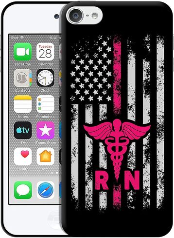 Glisten - iPod Touch 7th / 6th / 5th Generation Case - Nurse Flag Rn Design Printed Cute, Slim & Sleek Plastic Hard Snap on Protective Designer Back Case/Cover for iPod Touch 7/6 / 5.. in Kuwait