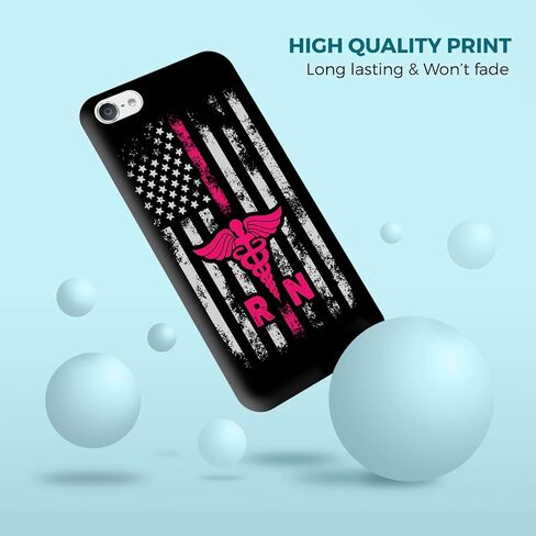 Glisten - iPod Touch 7th / 6th / 5th Generation Case - Nurse Flag Rn Design Printed Cute, Slim & Sleek Plastic Hard Snap on Protective Designer Back Case/Cover for iPod Touch 7/6 / 5.. in Kuwait