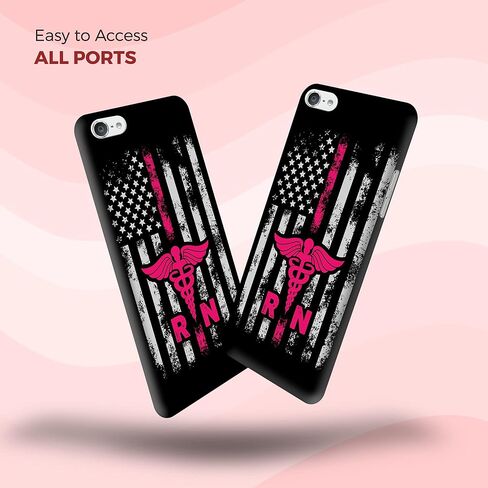 Glisten - iPod Touch 7th / 6th / 5th Generation Case - Nurse Flag Rn Design Printed Cute, Slim & Sleek Plastic Hard Snap on Protective Designer Back Case/Cover for iPod Touch 7/6 / 5.. in Kuwait
