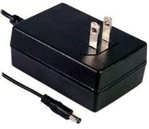 Mean Well GST25U24-P1J Wall Mount AC Adapter, 25W 24V 1.04A, DC P1J Barrel Plug, 2.1mm I.D. x 5.5mm O.D. x 11mm Center Positive Female, 2 Pole USA AC Plug, Input: 85~264VAC, Level VI in Saudi Arabia