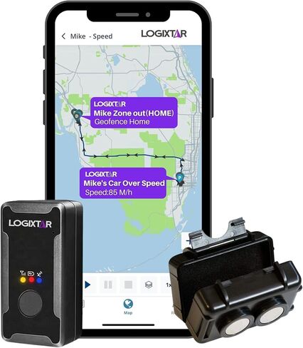 جهاز تعقب Logixtar Mini GPS مع حافظة مغناطيسية، تغطية عالمية 4G LTE في الوقت الحقيقي GPS، تتبع السيارات، الشاحنات، المقطورات، المعدات، الأطفال، كبار السن، تطبيق iOS وAndroid مجاني. الاشتراك المطلوبة in Kuwait