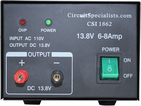 مزود طاقة خطي منظم 13.8 فولت تيار مستمر 6.0 أمبير - يوفر خرج جهد تيار مستمر ثابت ومتسق - ضروري لتشغيل الأجهزة الكهربائية والإلكترونية المختلفة in Kuwait