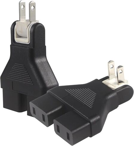 محول IEC بزاوية قائمة، محول C13 إلى C14، محول طاقة 90 درجة، C14 ذكر إلى C13 أنثى محول قابس غلاية الرصاص، IEC 60320 ذكر إلى أنثى محول تمديد الطاقة، محول قابس جدار طاقة التيار المتردد (2 حزمة) in Kuwait