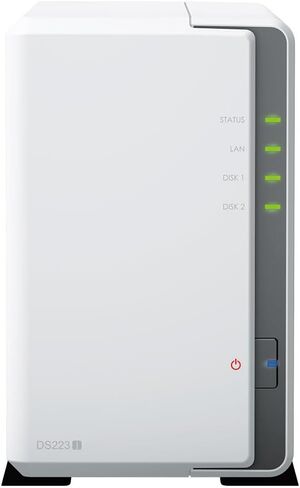 Synology DS223j 2-Bay Diskstation NAS (Realtek RTD1619B 4-Core 1.7 GHz 1GB DDR4 Ram 1xRJ-45 1GbE LAN-Port) 8TB Bundle with 2X 4TB Seagate IronWolf in Kuwait