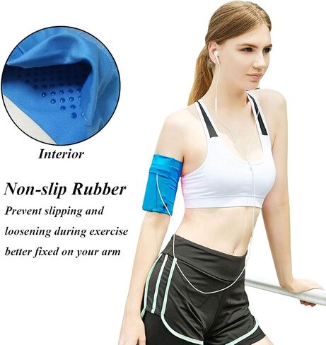 Phone Armband Sports Running Armband Lightweight Arm Band Strap Running Phone Holder Pouch Sleeve for Exercise Workout for iPhone 8/7/6/5,Samsung Galaxy S9/S8/S7,Google Pixel, A-Black, S in Kuwait