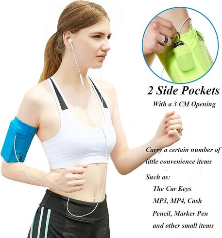 Phone Armband Sports Running Armband Lightweight Arm Band Strap Running Phone Holder Pouch Sleeve for Exercise Workout for iPhone 8/7/6/5,Samsung Galaxy S9/S8/S7,Google Pixel, A-Black, S in Kuwait