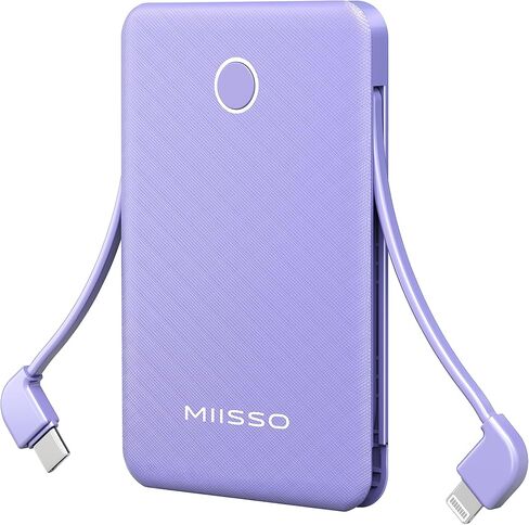 miisso 6000mah Ultra Slim Power Bank, Card Size, Deep Black in Saudi Arabia