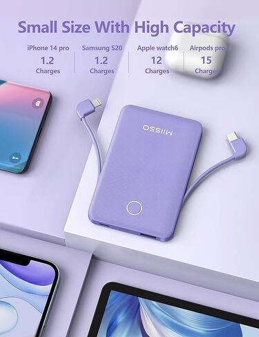 miisso 6000mah Ultra Slim Power Bank, Card Size, Deep Black in Saudi Arabia