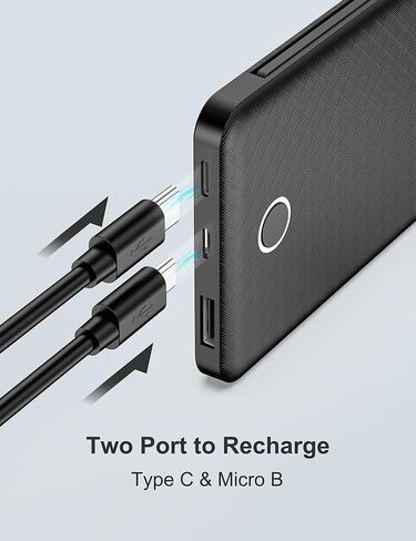 miisso 6000mah Ultra Slim Power Bank, Card Size, Deep Black in Saudi Arabia