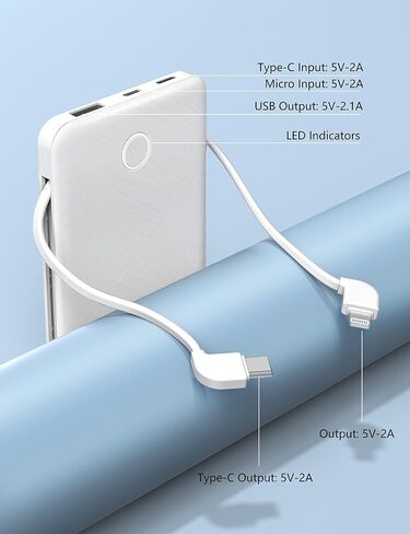 miisso 6000mah Ultra Slim Power Bank, Card Size, Deep Black in Kuwait