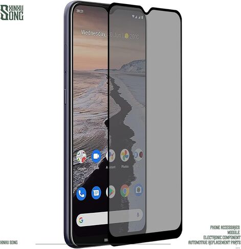 XINXUSONG 2 Pack Privacy Screen Protector Full Coverage Scratch Resistant Shatter Proof Tempered Glass Silk Print Black Protective Film For No kia G10 / Nokia G20. in Saudi Arabia