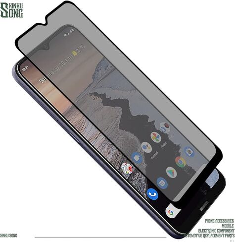 XINXUSONG 2 Pack Privacy Screen Protector Full Coverage Scratch Resistant Shatter Proof Tempered Glass Silk Print Black Protective Film For No kia G10 / Nokia G20. in Saudi Arabia