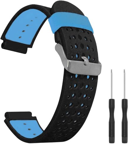 Threeeggs 22mm Bands for Garmin Forerunner 235 / 735XT, Silicone Watch Band Sport Strap for Forerunner 220/230 / 235/620 / 630 / 735XT / 235Lite / Approach S20/ S5/ S6 Smartwatch in Kuwait