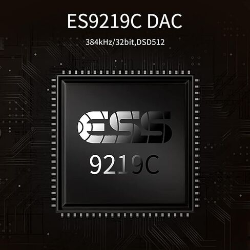 مشغل اقراص سي دي ستيريو EC3 من شانلينج، منفذ محرك USB، محول رقمي تناظري ES9219C، دقة فائقة 384 كيلو هرتز/32 بت، DSD256، يدعم المحور، مخرج الالياف البصرية، التحكم في التطبيق (اسود) in Kuwait