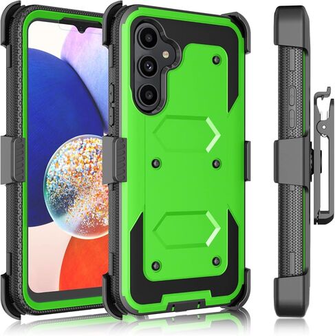 حافظة Galaxy A54 5G، حافظة Galaxy A54 5G مزودة بمشبك حزام [واقي شاشة مدمج]، حافظة هاتف Takfox شديدة التحمل مقاومة للصدمات ومتينة بغطاء صلب لهاتف Samsung A54-Green in Saudi Arabia