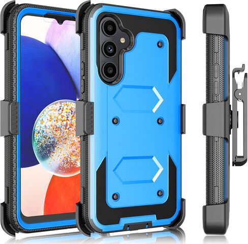 Galaxy A54 5G Case, Galaxy A54 5G Holster, Tekcoo [Tshell] Shock Absorbing [Built-in Screen] [Kickstand Locking Belt] Carrying Secure Swivel Defender Full Body Cover for Samsung A54 5G Black in Kuwait