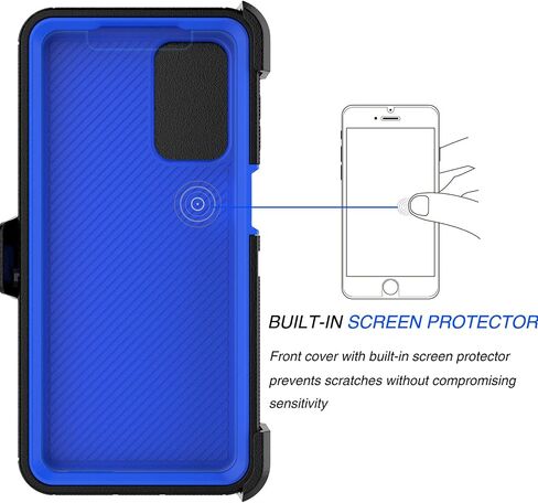 Tekcoo Case for Galaxy A23 with [Built-in Screen Protector] Holster Locking Belt Clip [Military Grade 12FT Drop Tested] Full Body Carrying Kickstand Cover for Samsung Galaxy A23 5G / 4G LTE - Black in Saudi Arabia