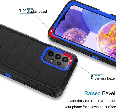 Tekcoo Case for Galaxy A23 with [Built-in Screen Protector] Holster Locking Belt Clip [Military Grade 12FT Drop Tested] Full Body Carrying Kickstand Cover for Samsung Galaxy A23 5G / 4G LTE - Black in Saudi Arabia