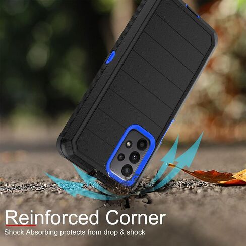 Tekcoo Case for Galaxy A23 with [Built-in Screen Protector] Holster Locking Belt Clip [Military Grade 12FT Drop Tested] Full Body Carrying Kickstand Cover for Samsung Galaxy A23 5G / 4G LTE - Black in Saudi Arabia