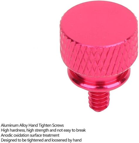 20 Pack Computer Case Thumbscrews, Fully Threaded 6-32 Teeth Knurled Thumb Screws, Aluminum Alloy Case Anodized Hand Fastener for Cover/Power Supply/PCI Slots/Hard Drives(pink) in Saudi Arabia