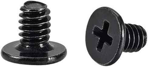 uxcell M2x3mm Phillips Screw Fastener Black 3.8mm Dia Screw Head for Laptop PC TV Fan Switch 50pcs in Saudi Arabia