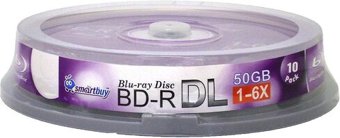 عبوة من 50 قطعة Bd-r Dl 50gb 6x Blu-ray مزدوجة الطبقات وشعار أسطواني قابل للتسجيل سادة وسائط فيديو بيانات 50 قرص أسطواني in Saudi Arabia