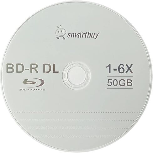 عبوة من 50 قطعة Bd-r Dl 50gb 6x Blu-ray مزدوجة الطبقات وشعار أسطواني قابل للتسجيل سادة وسائط فيديو بيانات 50 قرص أسطواني in Saudi Arabia