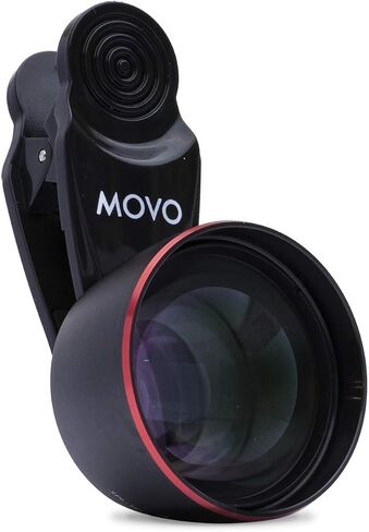عدسة Movo SPL-Tele 3X Telephoto مع حامل مشبك للهواتف الذكية - عدسة تكبير لأجهزة iPhone وAndroid والأجهزة اللوحية - عدسة تلسكوبية للهواتف الذكية للفيديو والتصوير الفوتوغرافي - أفضل عدسة Telephoto لهاتف iPhone in Saudi Arabia