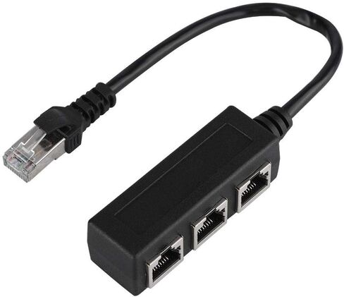كابل مقسم إيثرنت RJ45، 1 ذكر إلى 3 × أنثى كابل محول مقسم إيثرنت LAN، مقسم توصيل النقل in Kuwait