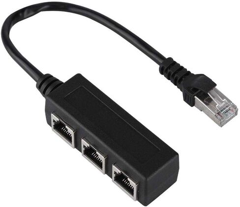 كابل مقسم إيثرنت RJ45، 1 ذكر إلى 3 × أنثى كابل محول مقسم إيثرنت LAN، مقسم توصيل النقل in Kuwait
