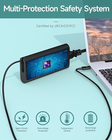 90W USB C Laptop Charger for Dell Latitude 5420, 5520, 7420, 5400, 7300, Dell XPS 13 12, Precision 5530 2in1, 3540, 3550, 5550, 5750 Adapter Power Supply Cord in Saudi Arabia