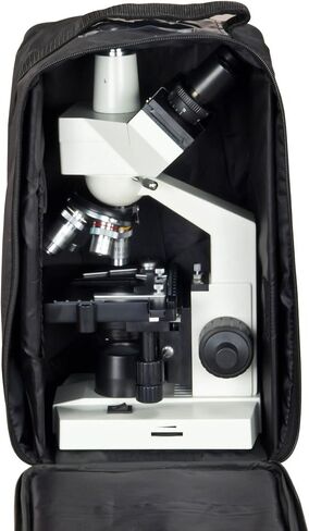 مجهر OMAX 40X-2000X Lab ثلاثي العينيات للمركب البيولوجي LED مع حقيبة حمل من الفينيل in Saudi Arabia
