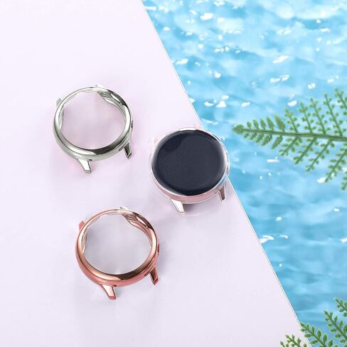 GEAK 3 Pack for Samsung Galaxy Active 2 Watch Case 40mm, Screen Protector Soft Full Cover for Samsung Galaxy Active Smartwatch 40mm Black/Silver/Rose Gold in Kuwait
