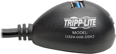 Tripp Lite بطول 6 أقدام 1-port USB 3. 0 كابل تمديد superspeed3 سطح المكتب مقاس M/F (6 'u324 – 006-dsk1), Black in Kuwait