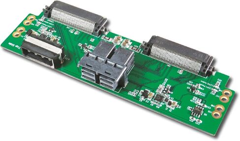كابلات Micro SATA | Mini SAS HD (SFF-8643) 8 حارات للمنافذ المزدوجة محول U.2 NVMe SSD in Kuwait