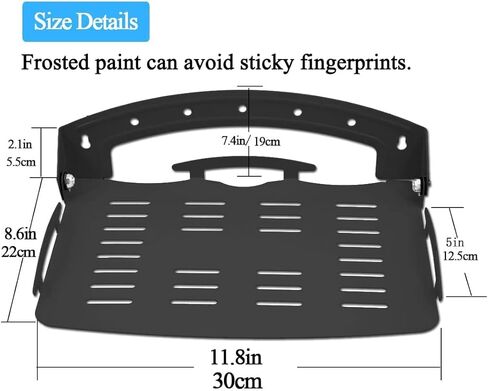 رف حائط صغير، رف عائم تصميم تبديد الحرارة جهاز عرض صغير جدار جبل زاوية قابل للتعديل رف العرض للجدار 90 درجة قابل للطي تحميل 3 كجم يمكن أن تحمل جهاز العرض ، راوتر ، العمل الفني ، دي في دي أسود in Kuwait