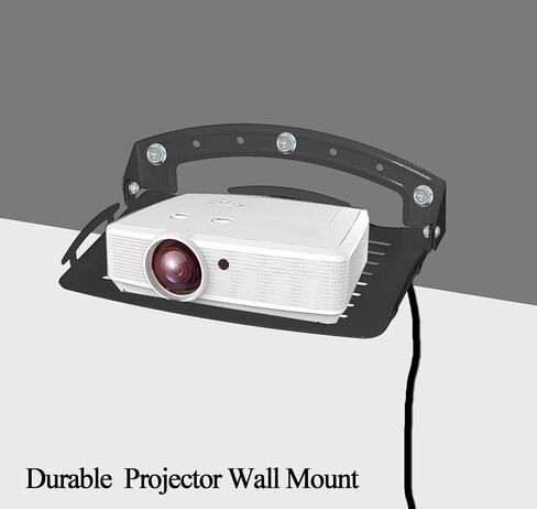 رف حائط صغير، رف عائم تصميم تبديد الحرارة جهاز عرض صغير جدار جبل زاوية قابل للتعديل رف العرض للجدار 90 درجة قابل للطي تحميل 3 كجم يمكن أن تحمل جهاز العرض ، راوتر ، العمل الفني ، دي في دي أسود in Kuwait